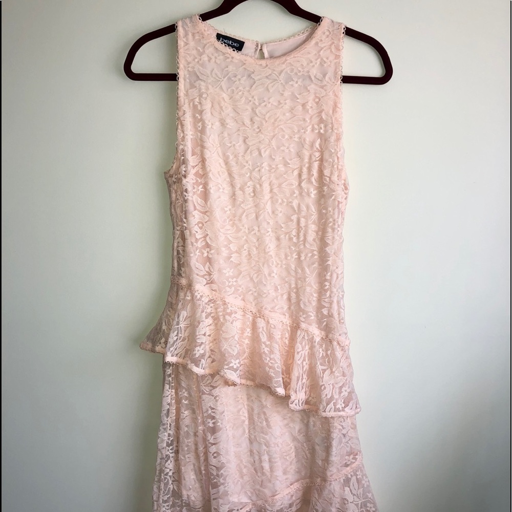 Pink lace Bebe dress